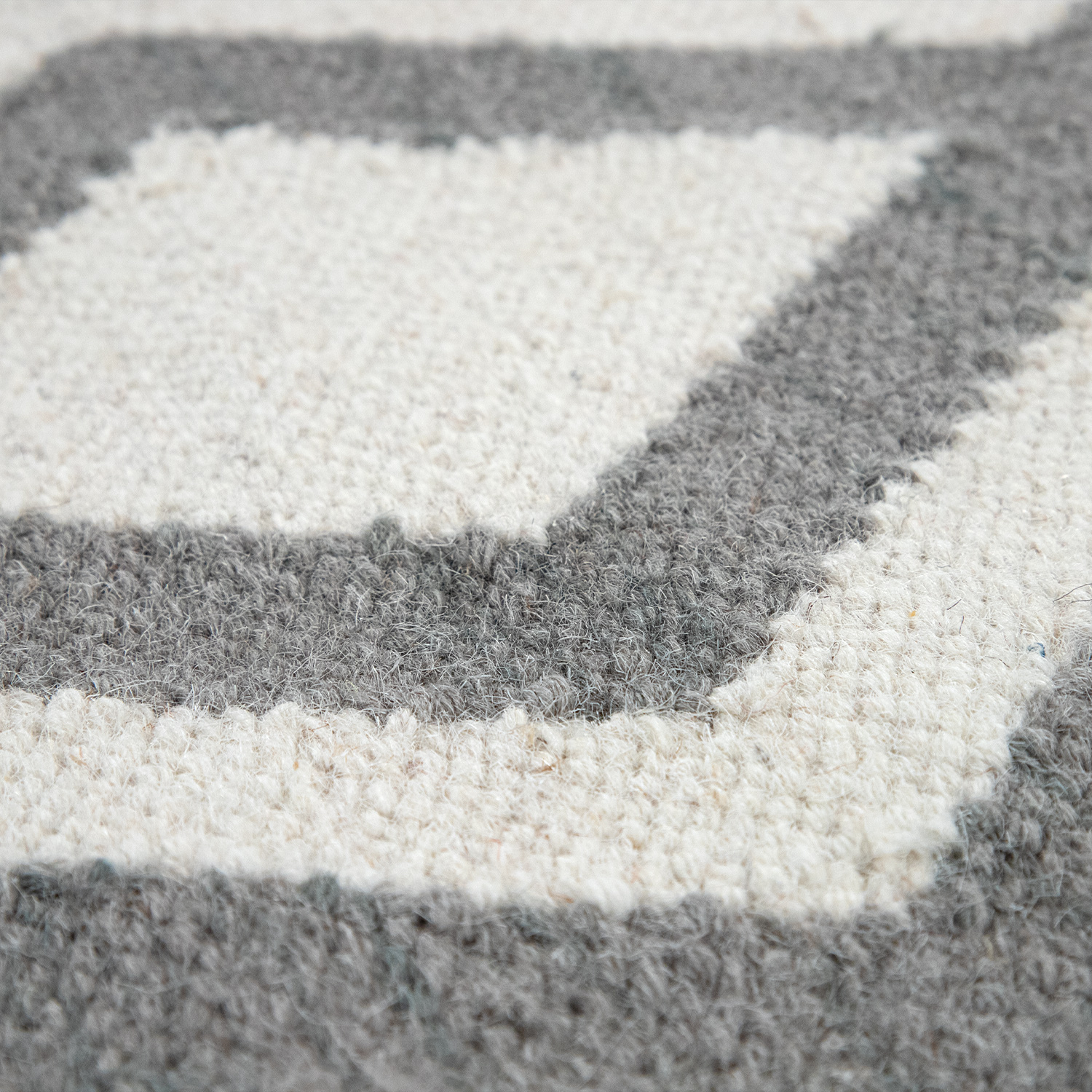 Teppich Wohnzimmer Boho Stil Fransen Handgewebt Woll-Baumwoll Gemisch