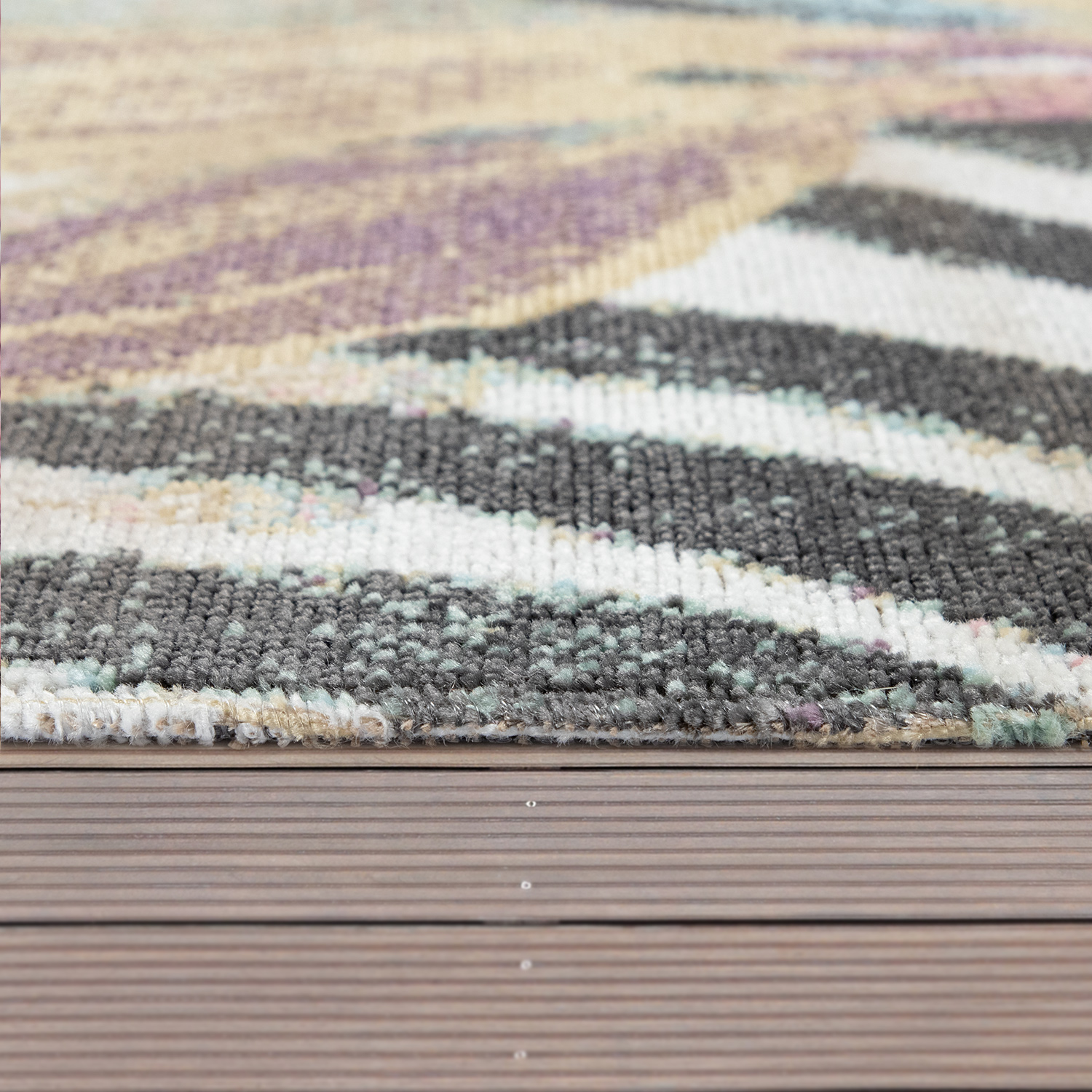 Outdoor Teppich Terrasse Vintage Küchenteppich Palmenblätter Muster