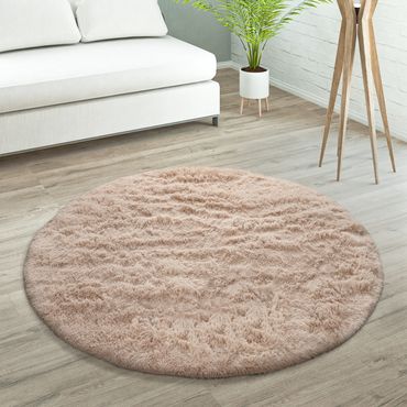 Hochflor Teppich Wohnzimmer Fellteppich Kunstfell Shaggy Flauschig