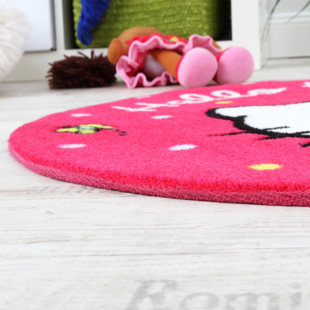 teppich kinder rund, hello kitty teppich kinderzimmer teppich rund mit schmetterlingen, Design ideen