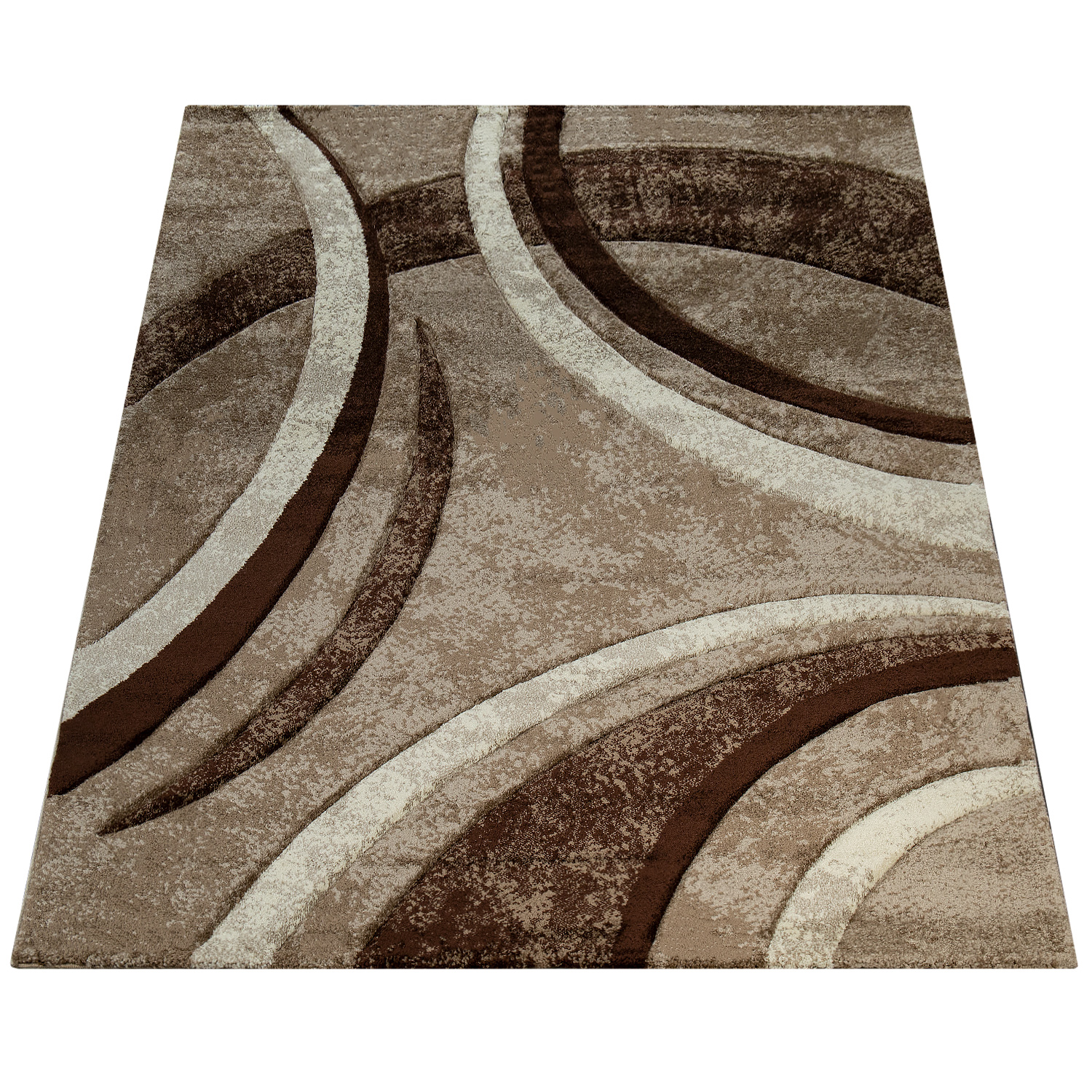 Tappeto Design Per Salotto Bordo Mélange Grigio/nero/crema - Interno