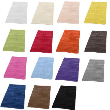 Badezimmerteppich aus Baumwolle Einfarbig | TeppichCenter24