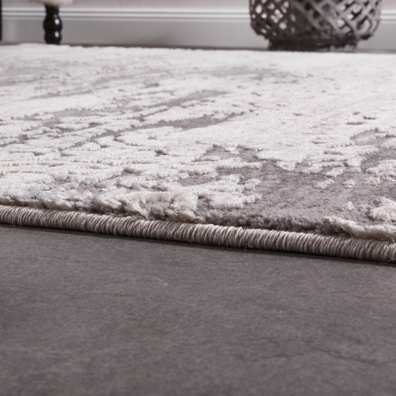 Designer Teppich Meliert Grau Beige | TeppichCenter24