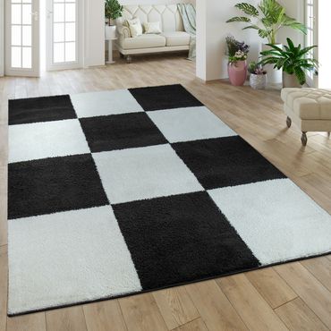 Hochflorteppich Zebra Muster Schwarz Weiß | Teppich.de