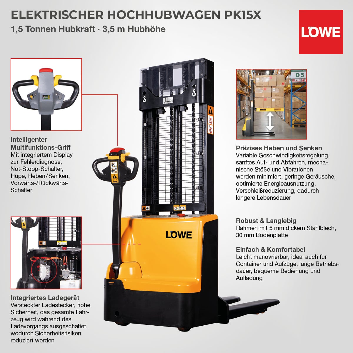 Elektrischer Hochhubwagen PK15X PRO