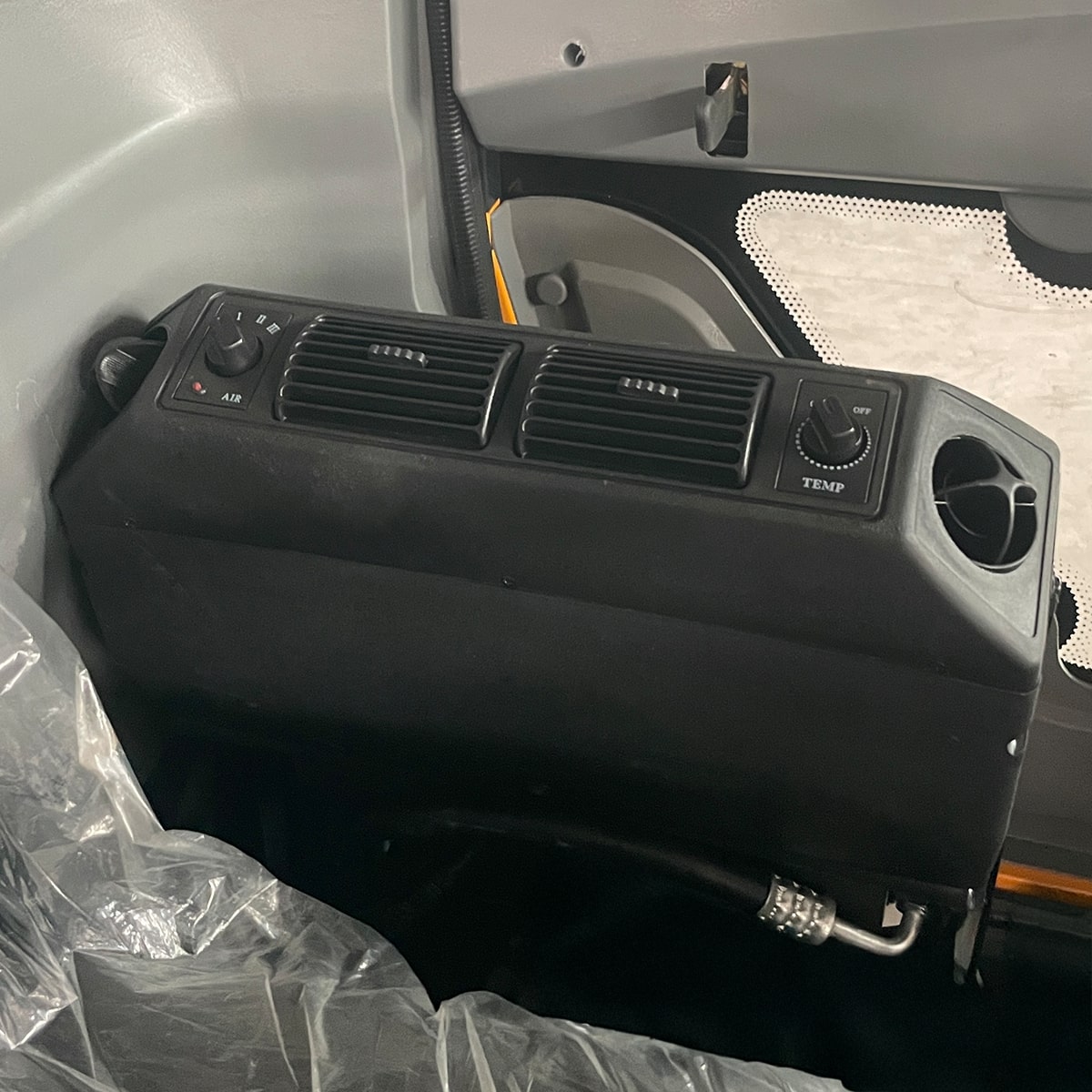 Kabine mit Heizkörper