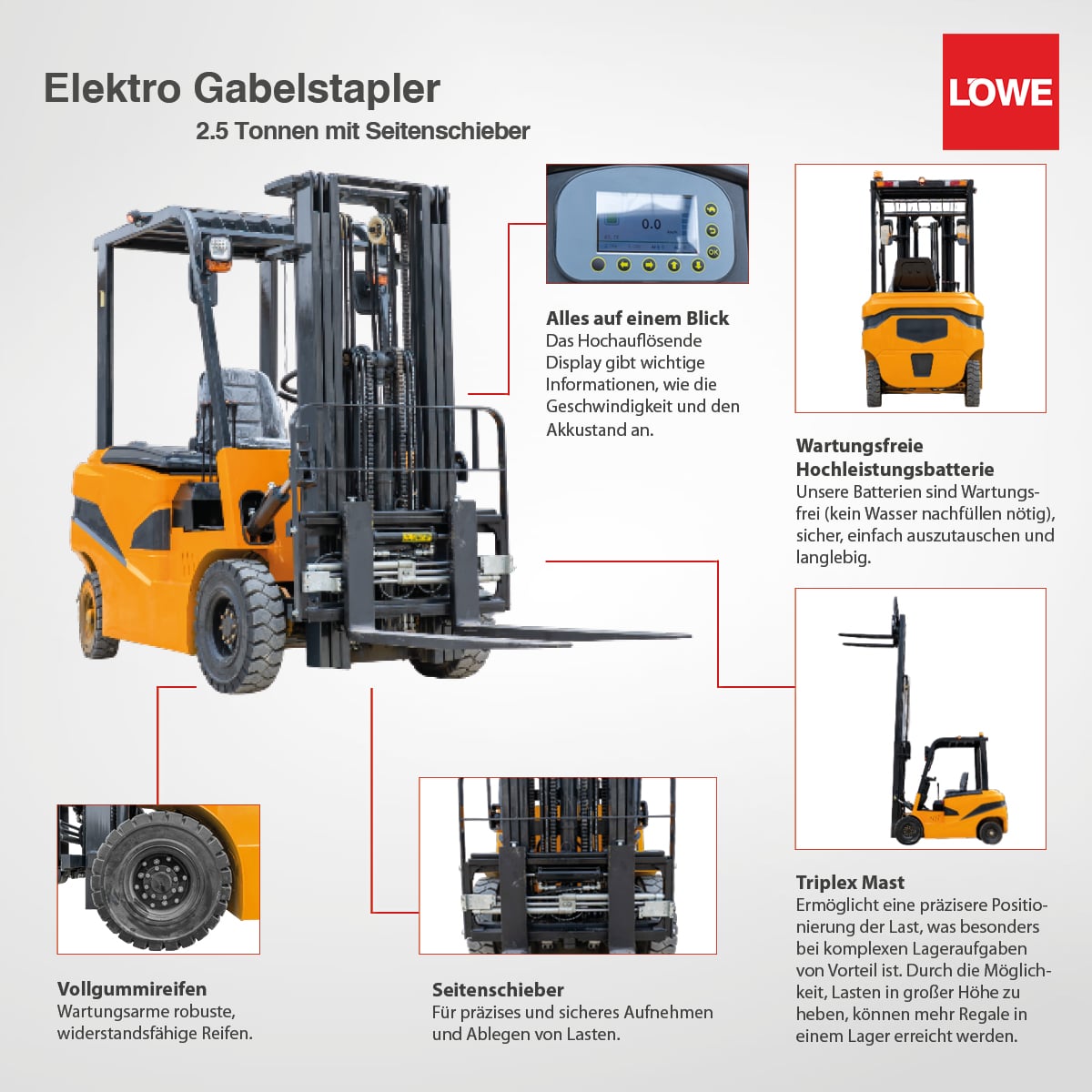 Gabelstapler 2,5 t LÖWE HLS 2500