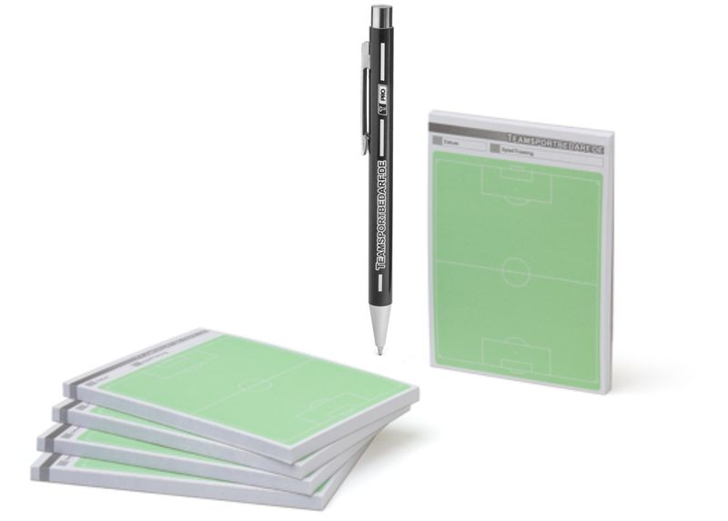 Football mini notepad A7 - set of 5 training notepads