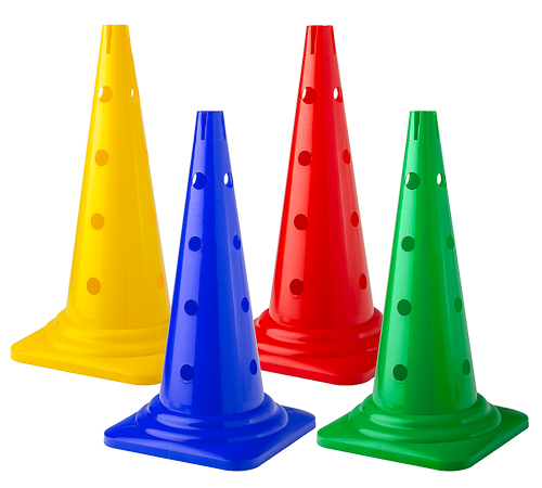 Vertent 12-Pack Flexible Football Cones - 7-Inch Agility Markers In 4 Bright Colors For Sports Training