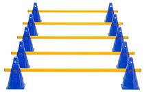 Set Van 10 Kegels + 5 Stangen - In Hoogte Verstelbare Behendigheidshorden Voor Hondensport, Voetbaltraining En Kinderen - 23 Cm Hoog