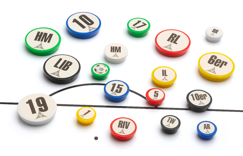 Magnet sticker set - football positions