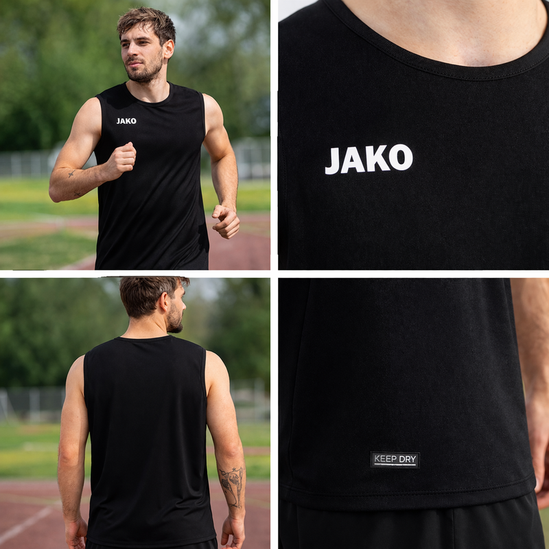 recycled polyester tank top - black