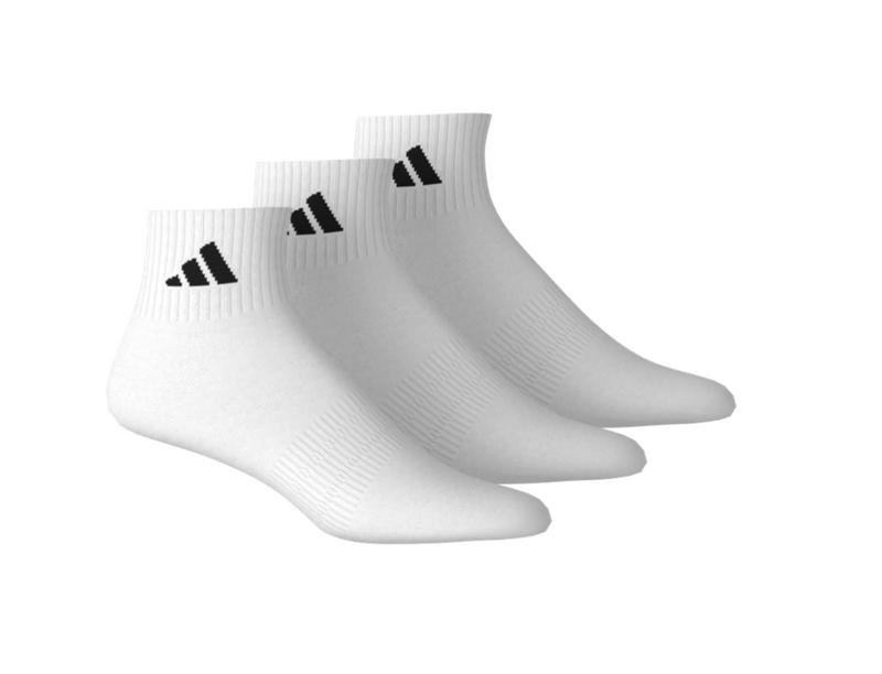 adidas ankle socks 3 pack - witte sportsokken met demping