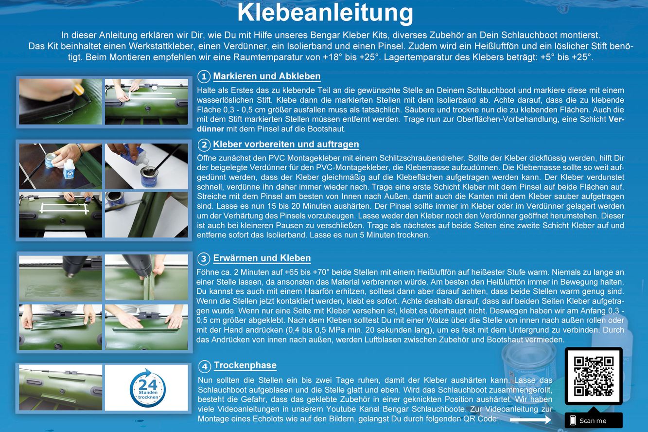 Kleber für PVC Boote zum Reparieren und verkleben von Zubehör. Nur Kleberdose Kleber für PVC Boote zum Reparieren und verkleben von Zubehör. Nur Kleberdose