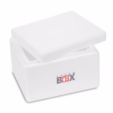 THERM BOX Styroporbox 2W | Wand: 3,0cm | Volumen: 2,4L | Innenmaß: 18x14x9cm | Weiß Isolierbox Thermobox Kühlbox Warmhaltebox