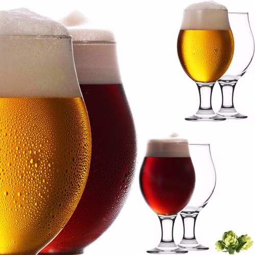 PLATINUX Biertulpen Biergläser Set 6 Teilig 500ml (max. 560ml) Pilsgläser Tulpe