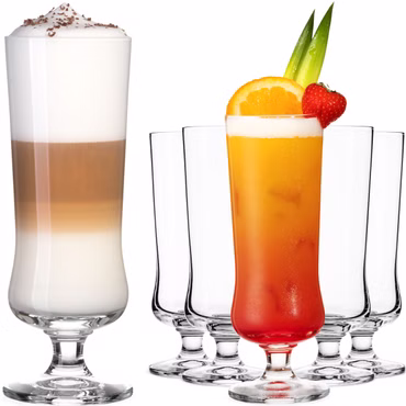 IMPERIAL glass Elegante Cocktailgläser aus Crystalline Glas 300ml Set 6-Teilig Longdrinkgläser Eiskaffeegläser