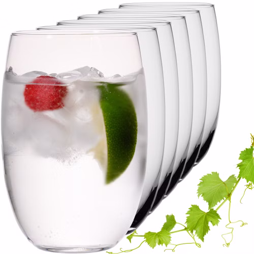 IMPERIAL glass Trinkgläser Set 6 Stück 500ml aus Crystalline Glas spülmaschinenfest