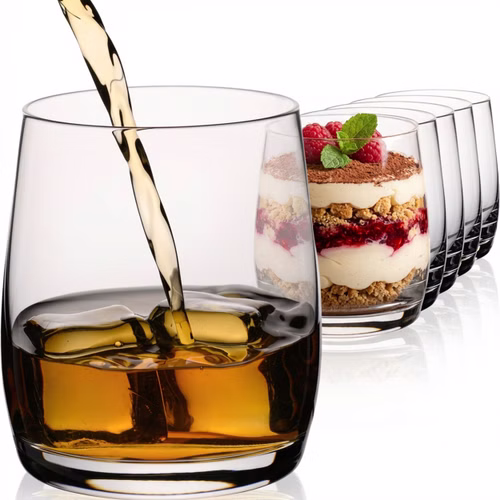 IMPERIAL glass Whiskeygläser 6er Set 340ml - Trinkgläser aus Glas spülmaschinenfest