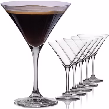 IMPERIAL Martini Gläser Set 6 Stück - Cocktailgläser 270ml aus Crystalline Glas Spülmaschinenfest