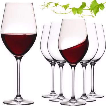 IMPERIAL glass Rotweingläser 300ml Set 6-Teilig "Sydney" Bordeauxgläser aus Crystalline Glas Weinglas Spülmaschinenfest