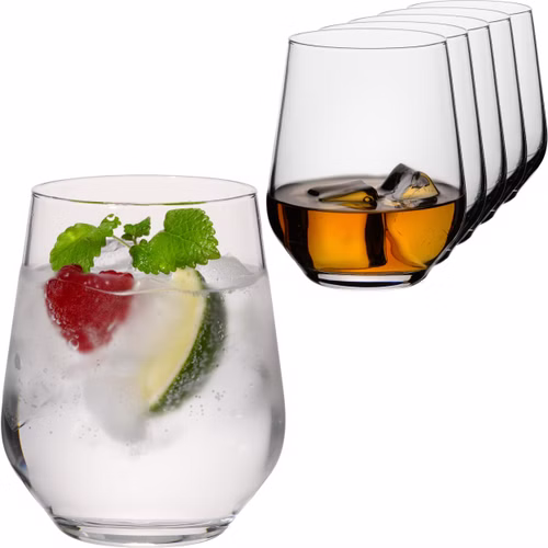 IMPERIAL glass Trinkgläser aus Glas 330ml (max. 450ml) Set 6-Teilig Getränkeglas Wassergläser