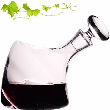 IMPERIAL glass Weinkaraffe 1000ml Dekanter aus Crystalline Glas Serie "Rom" Weindekanter Handgefertigt