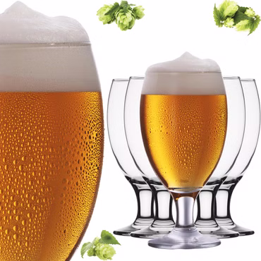 PLATINUX Biertulpen Biergläser Set 6 Teilig 500ml (max.610ml) Pilsgläser Tulpe