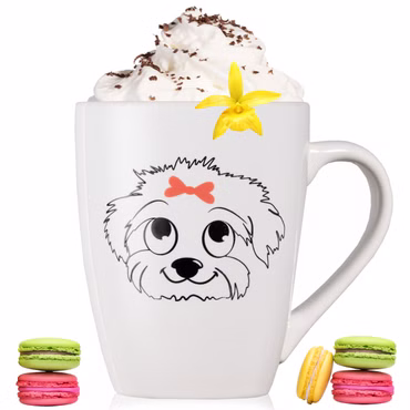 PLATINUX Kaffeetasse mit Griff 250ml Tasse mit Hunde Motiv "Susi" Teetasse x1