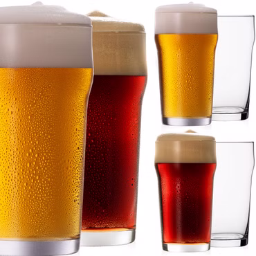 IMPERIAL glass Pint Biergläser Set 6 Stück 500ml (max. 700ml) Pintgläser aus Crystalline Glas 0,7L Spülmaschinenfest 