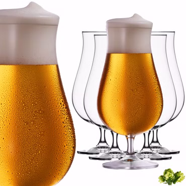 IMPERIAL glass Pilsgläser 500ml (max. 690ml) aus Crystalline Glas Set 6-Teilig Bierpokale 0,5L