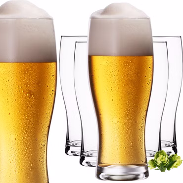 IMPERIAL glass Biergläser 500ml (max. 640ml) Set 6-Teilig Bierseidel Weizengläser 0,5L Glas