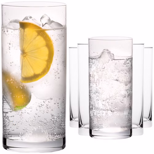 PLATINUX Gerade Trinkgläser 250ml (max 300ml) Set 6-Teilig Saftgläser aus Glas Spülmaschinenfest