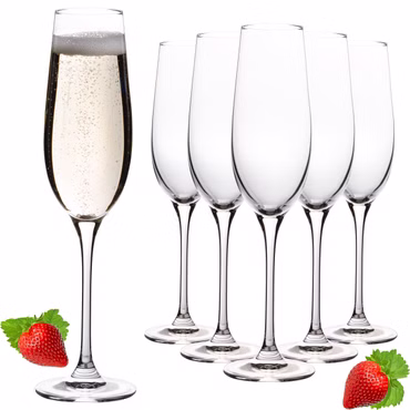 IMPERIAL glass Sektkelche 180ml Set 6-Teilig Sektgläser "Havanna" aus Crystalline Glas Spülmaschinenfest