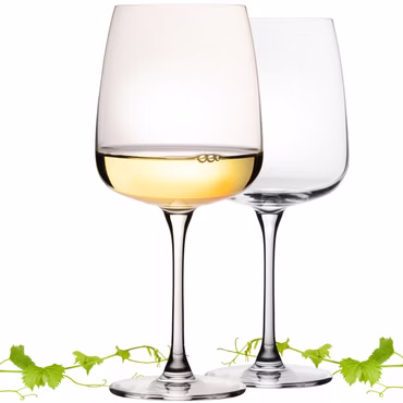 IMPERIAL glass Große Eckige Weißweingläser 480ml "Milano" Set 2-Teilig Chardonnay Glas aus Crystalline Glas Spülmaschinenfest