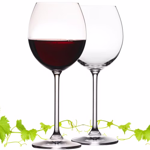 IMPERIAL glass Burgundergläser 350ml Set 2-Teilig "Venedig" Rotweingläser aus Crystalline Glas Weinglas Spülmaschinenfest