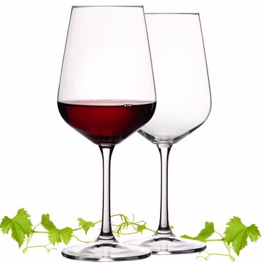 IMPERIAL glass Bordeauxgläser 450ml Set 2-Teilig "Barcelona" Rotweingläser aus Crystalline Glas 