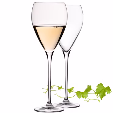 IMPERIAL glass Tropfenförmige Weißweingläser 350ml "Paris" Set 2-Teilig Weingläser aus Crystalline Glas