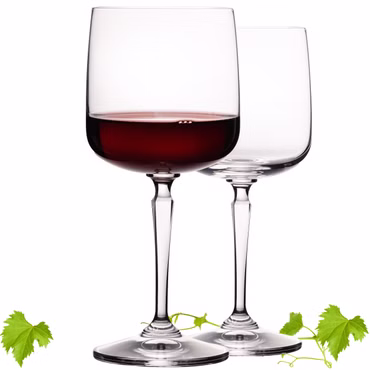 IMPERIAL glass Eckige Weingläser 380ml Set 2-Teilig "Rio" Rotweingläser aus Crystalline Glas