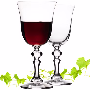 IMPERIAL glass Stilvolle Rotweingläser 220ml Serie "Vintage" Set 2-Teilig Weingläser aus Crystalline Glas