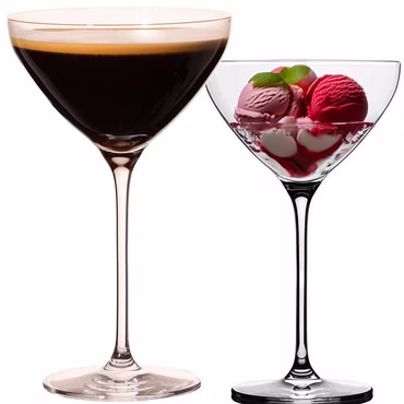 IMPERIAL Martini Gläser Set 2 Stück – 330ml Cocktailgläser aus Crystalline Glas Spülmaschinenfest