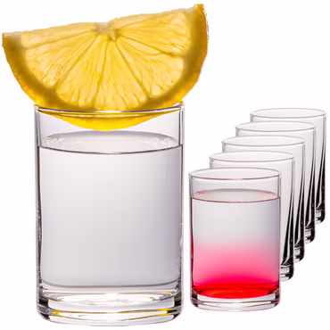 PLATINUX Shotgläser Set 6 Stück – Schnapsgläser 60ml klar spülmaschinenfest