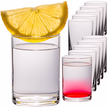 PLATINUX Shotgläser Set 12 Stück – Schnapsgläser 60ml klar spülmaschinenfest