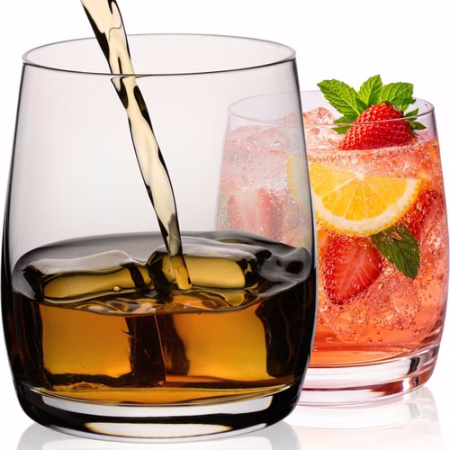 IMPERIAL glass Whiskeygläser 2er Set 340ml - Trinkgläser aus Glas spülmaschinenfest