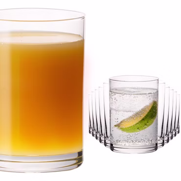 PLATINUX Gerade Trinkgläser 100ml (max. 150ml) Set 12-Teilig Saftgläser aus Glas klein Spülmaschinenfest