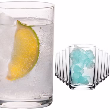 PLATINUX Gerade kleine Trinkgläser 80ml (max. 100ml) Set 12-Teilig Saftgläser aus Glas Spülmaschinenfest