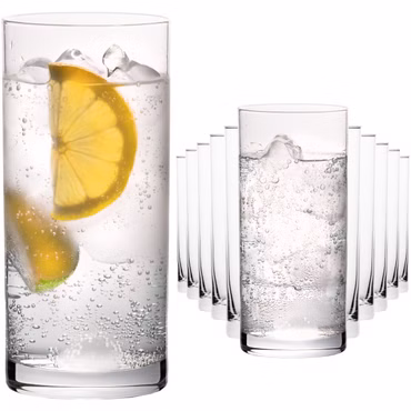 PLATINUX Gerade Trinkgläser 250ml (max 300ml) Set 12-Teilig Saftgläser aus Glas Spülmaschinenfest