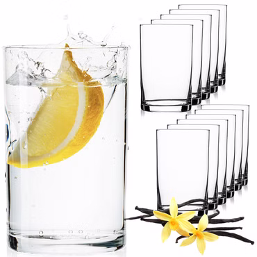 IMPERIAL glass Gerade Trinkgläser aus Glas 220ml (max. 290ml) Set 12 Teilig Teegläser