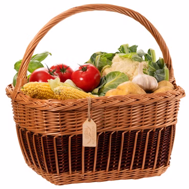 FALKENBERGER Weidenkorb 42x28x21cm "Lara" Einkaufskorb aus Weide Handarbeit Pilzkorb Marktkorb