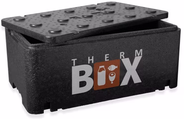 THERM BOX Profibox 20BL B-WARE - Innen: 45,7x25,8x17cm Wand: 2,2cm ca. 20 Liter Größe M Styroporboxen Isolierbox Thermobox Warmhaltebox Kühlbox Thermobehälter